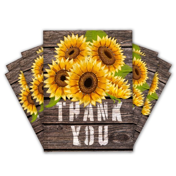 50 10X13 Poly Mailers Sunflower Thank You Shipping Envelopes PRICE IS FIRM Fall - Picture 4 of 4